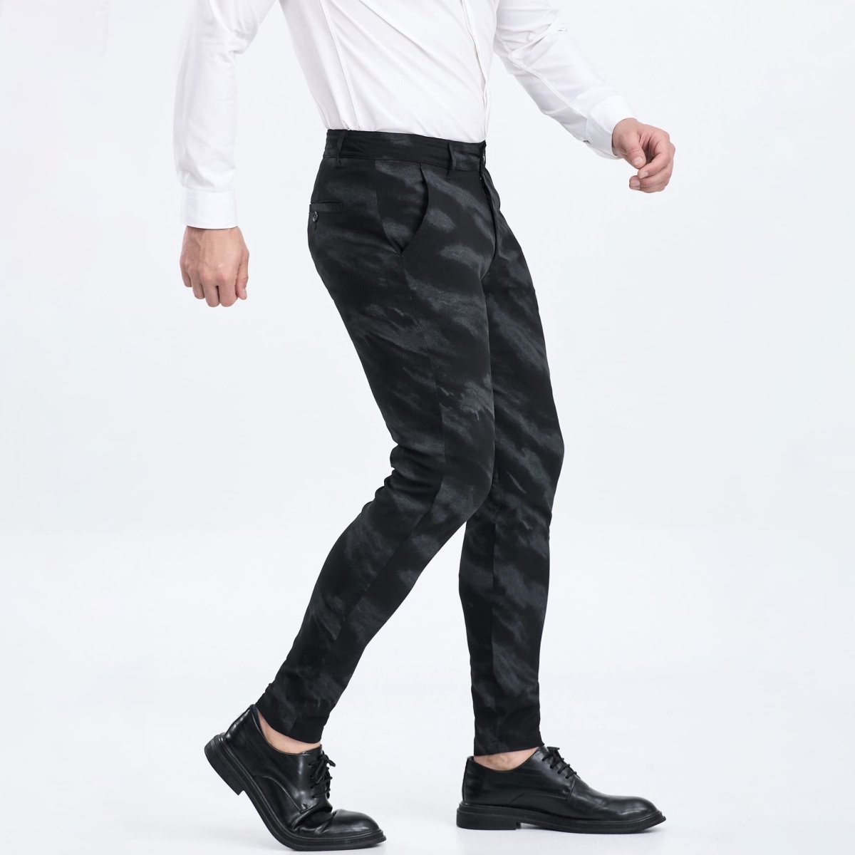 black camouflage men slacks dress pants slim fit
