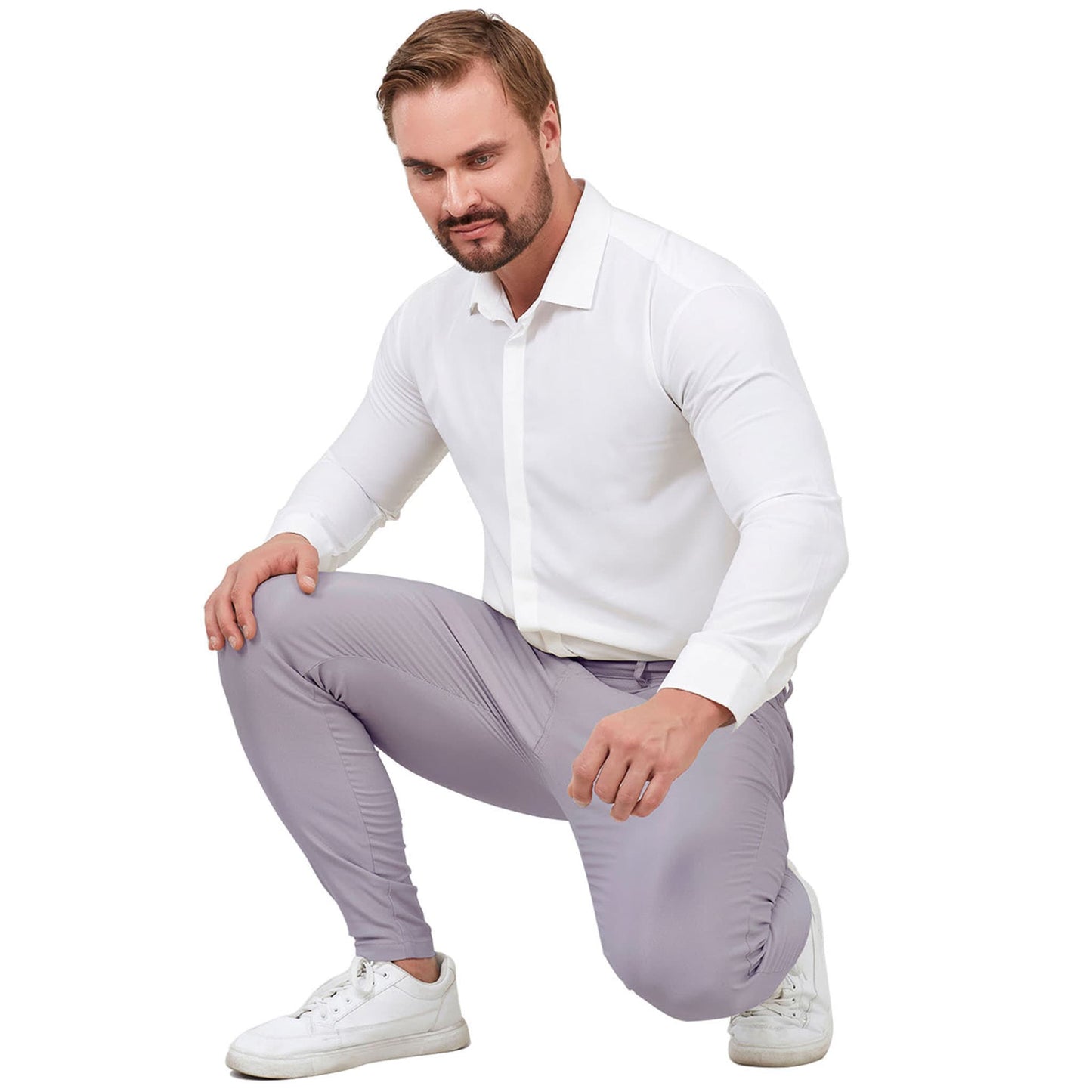 gray blue chino mens dress pants stretch