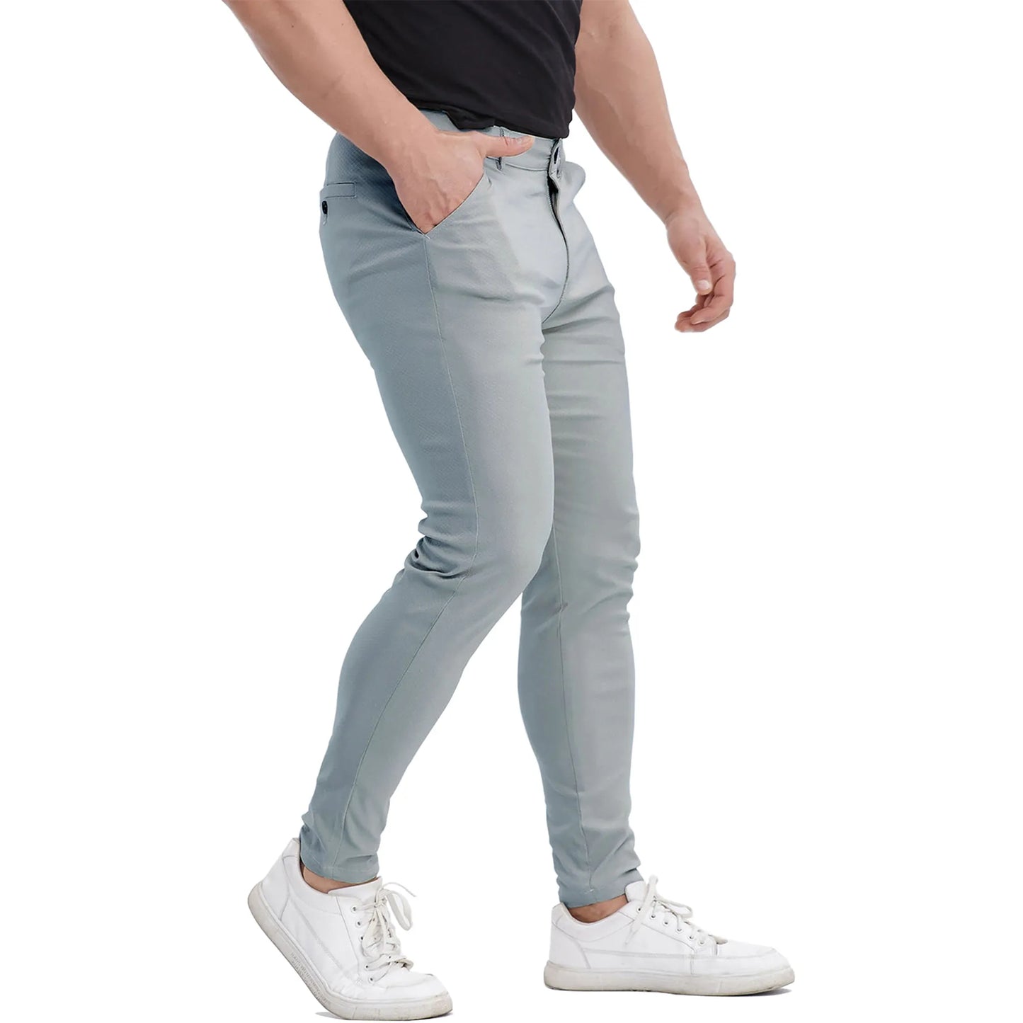 Mens Chinos Pants Slim Fit Stretch Dress Pant