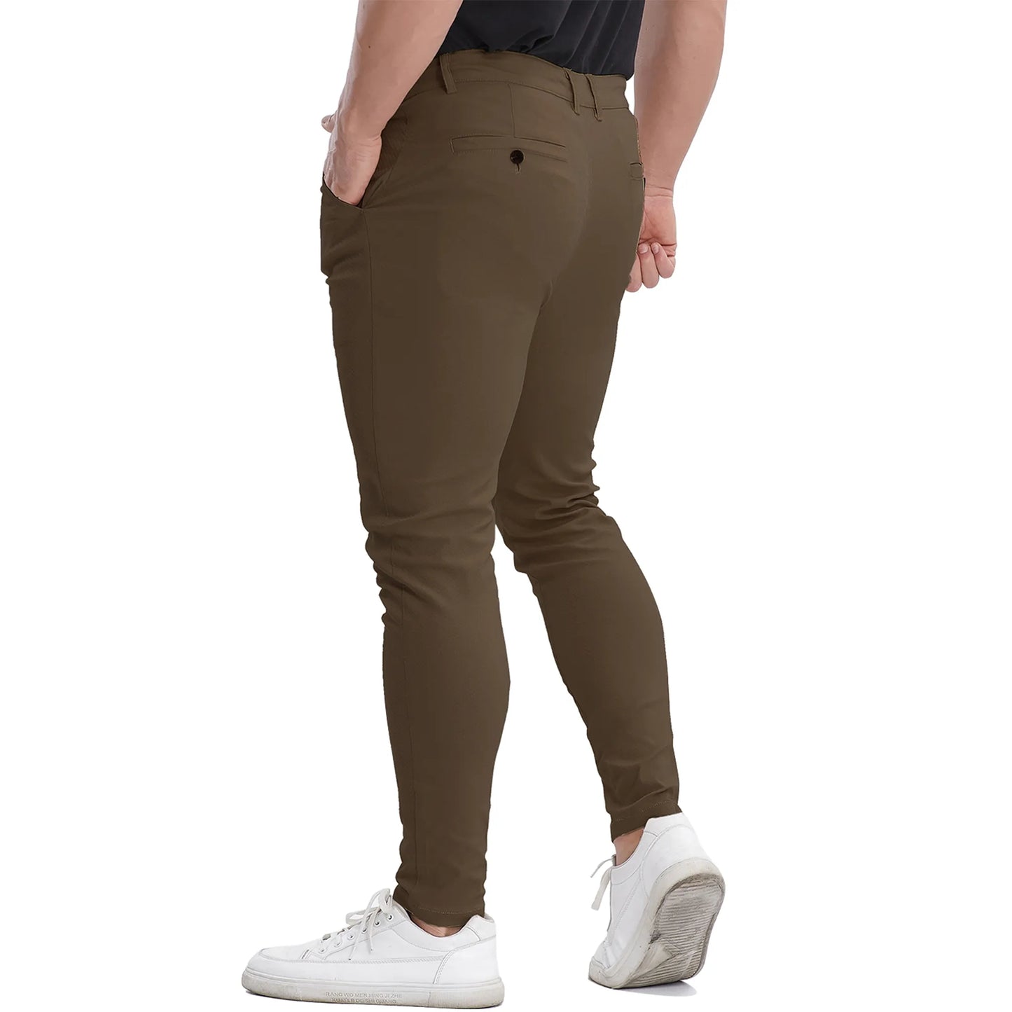 Mens Chinos Pants Slim Fit Stretch Dress Pant