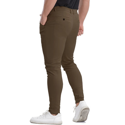 Mens Chinos Pants Slim Fit Stretch Dress Pant