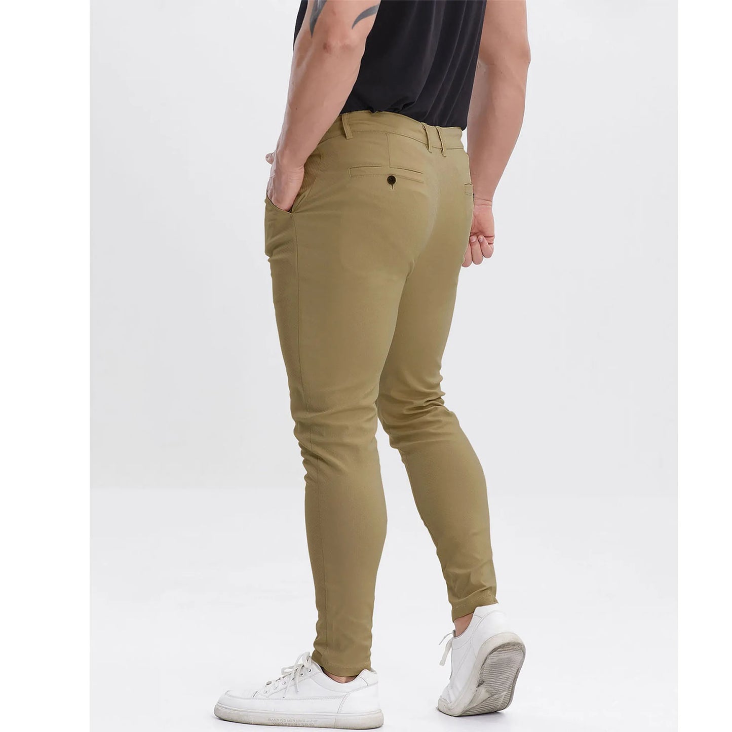 ALLELMS Mens Chinos Pants Slim Fit Stretch Dress Pant