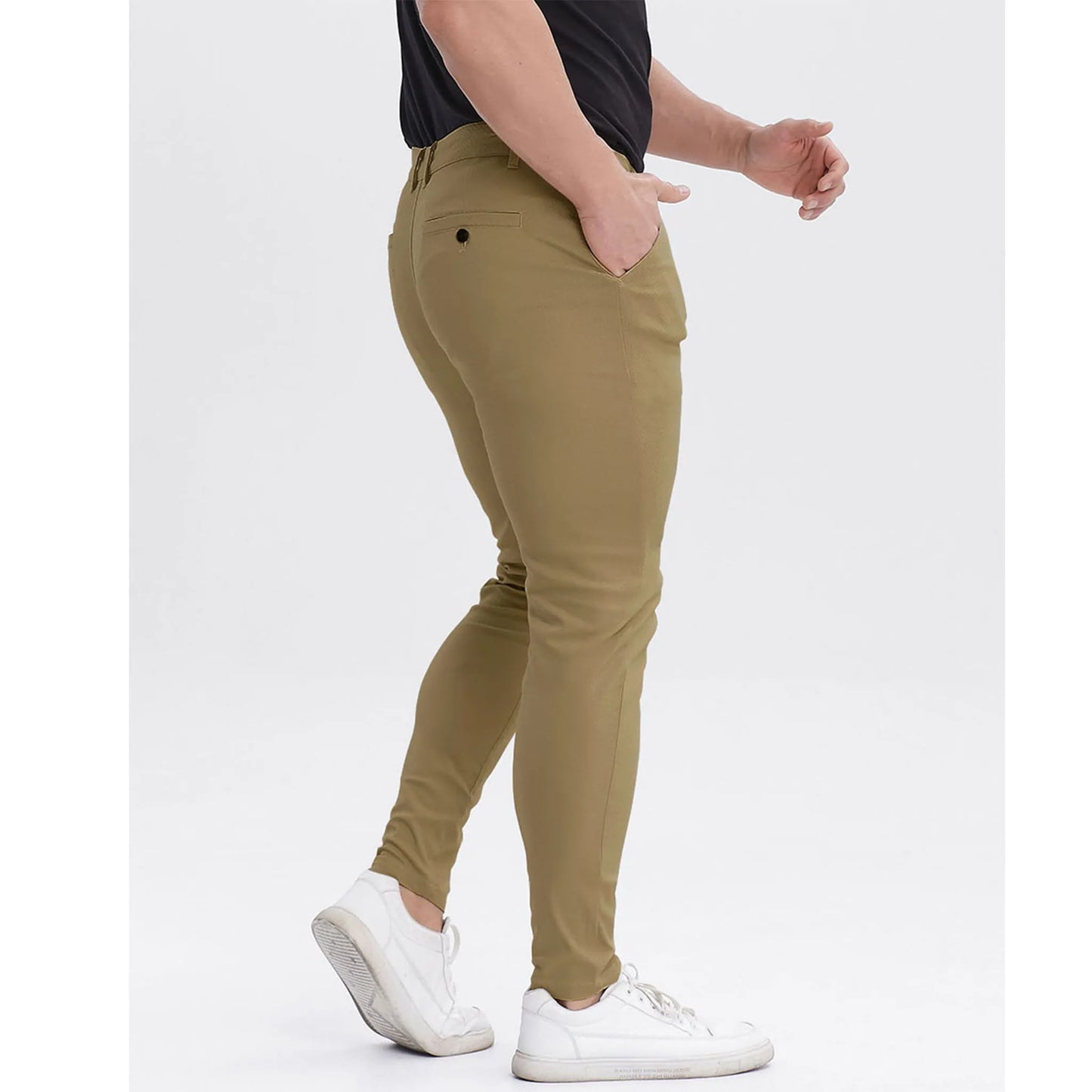 ALLELMS Mens Chinos Pants Slim Fit Stretch Dress Pant