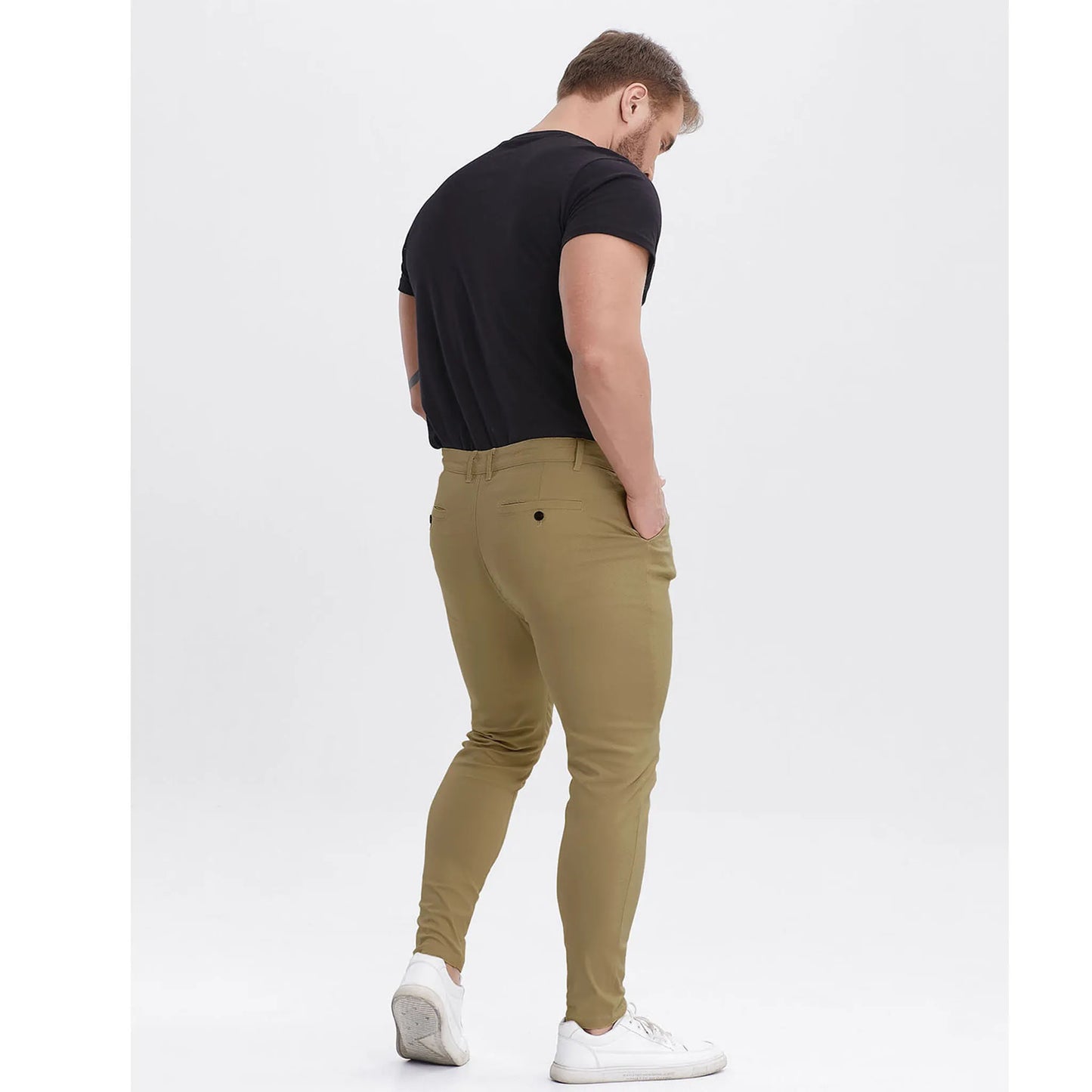 ALLELMS Mens Chinos Pants Slim Fit Stretch Dress Pant