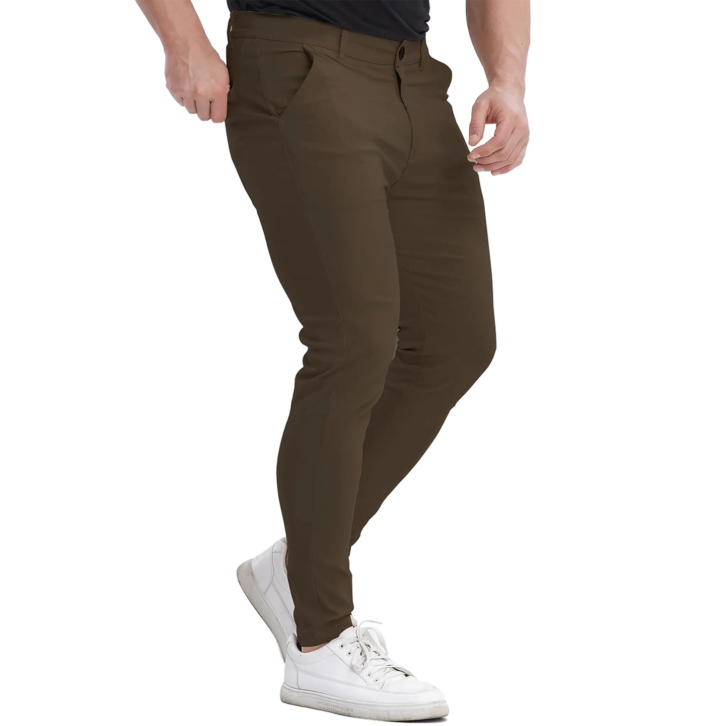 Mens Chinos Pants Slim Fit Stretch Dress Pant