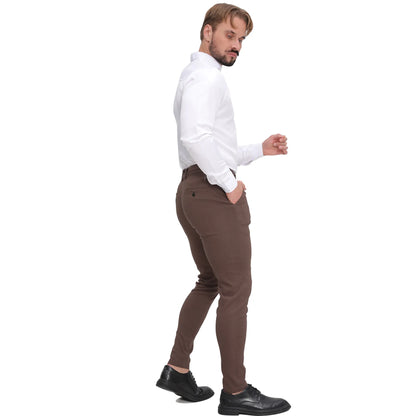 Mens Chinos Pants Slim Fit Stretch Dress Pant