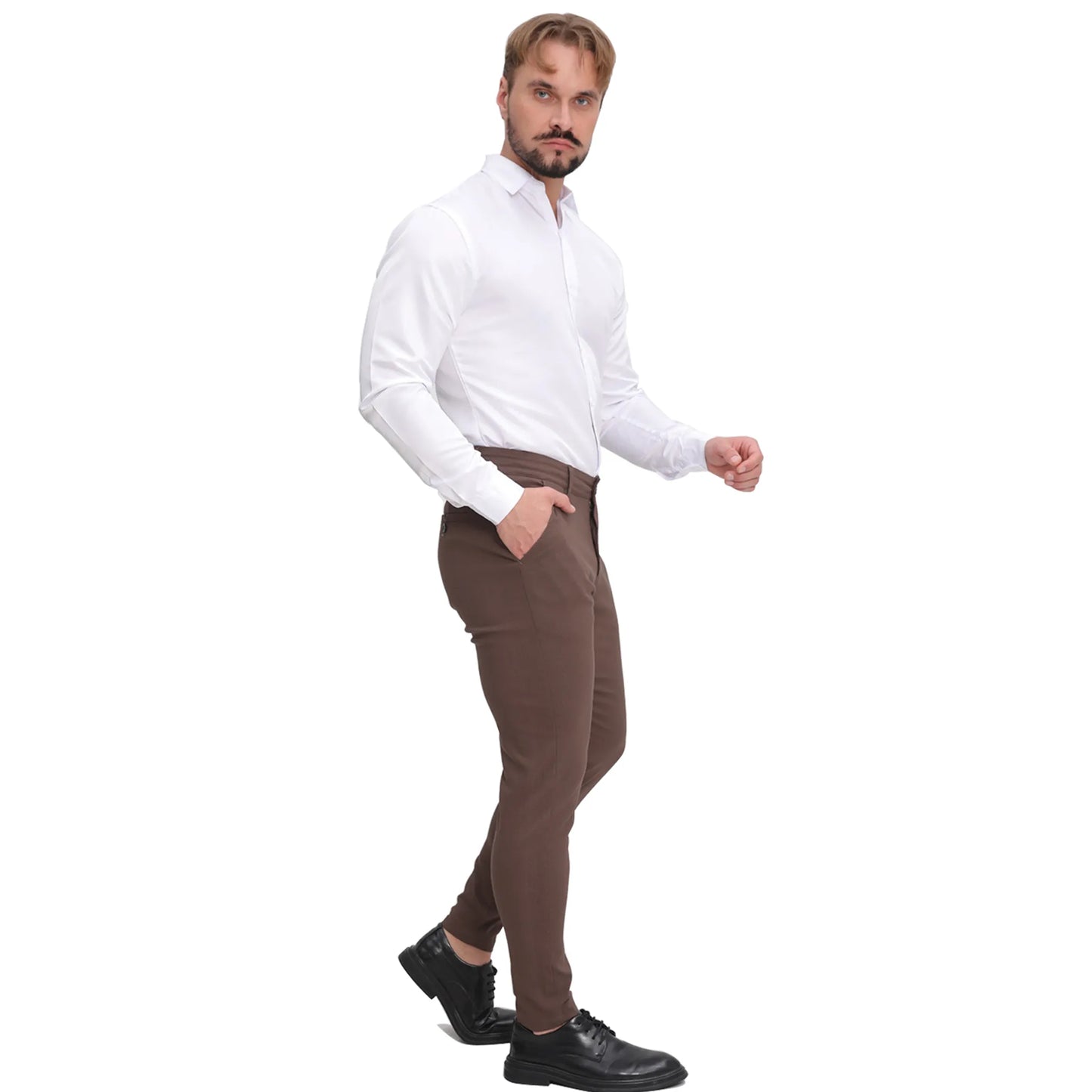 Mens Chinos Pants Slim Fit Stretch Dress Pant