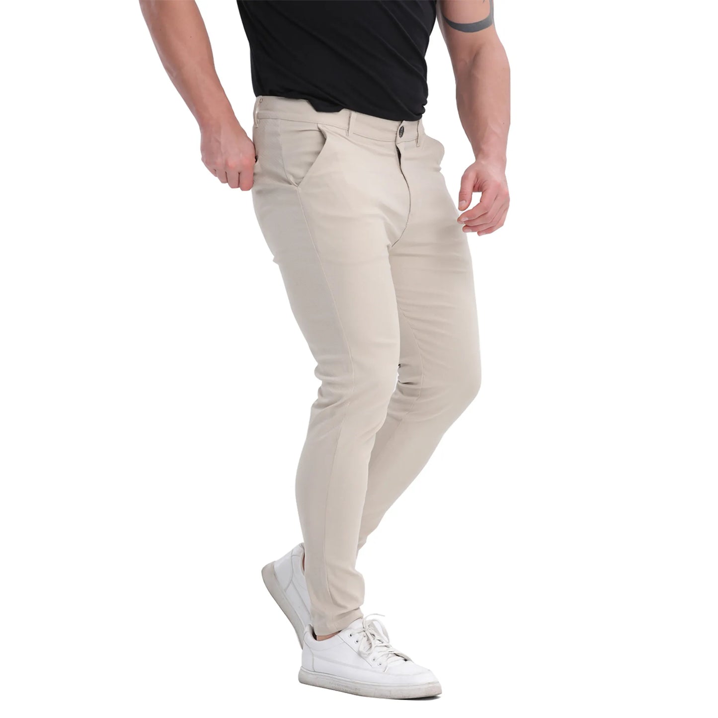 Mens Chinos Pants Slim Fit Stretch Dress Pant