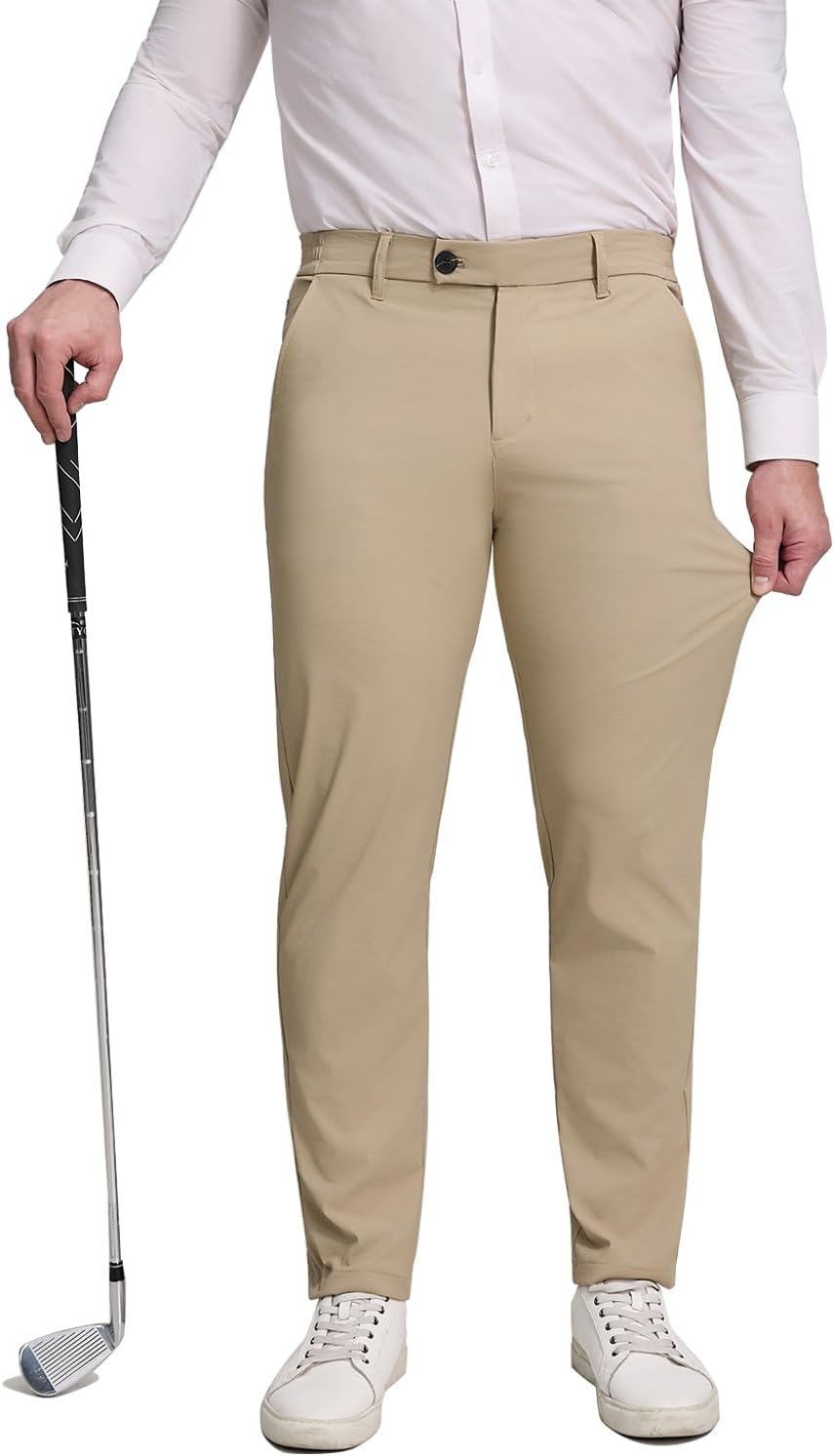 Lightweight stretch khaki golf pants fabric
