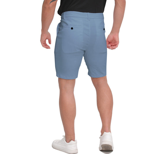 Men's 9 inch slim fit blue golf shorts