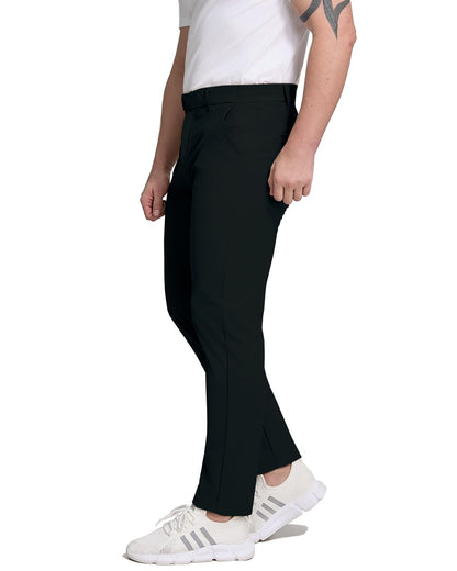 Men's black golf pants front view