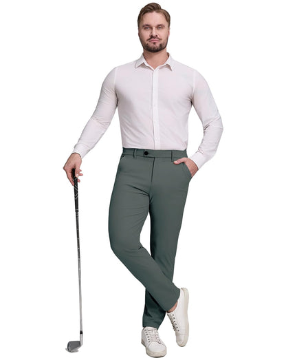 Men's dark grey golf pants for golf and casual wear