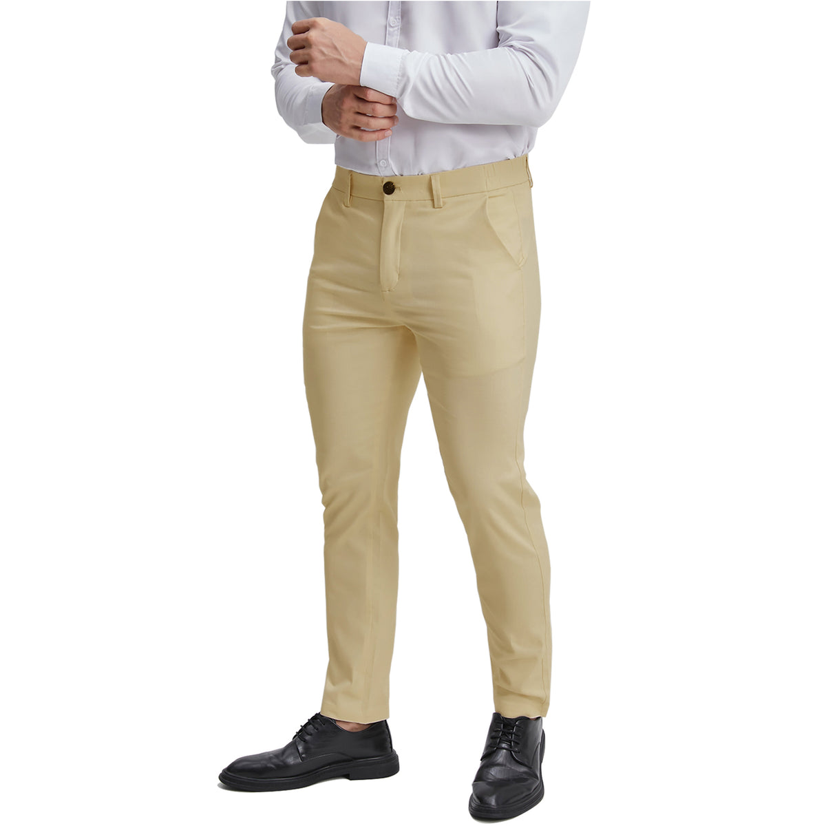 Men's expandable waist khaki dress pants