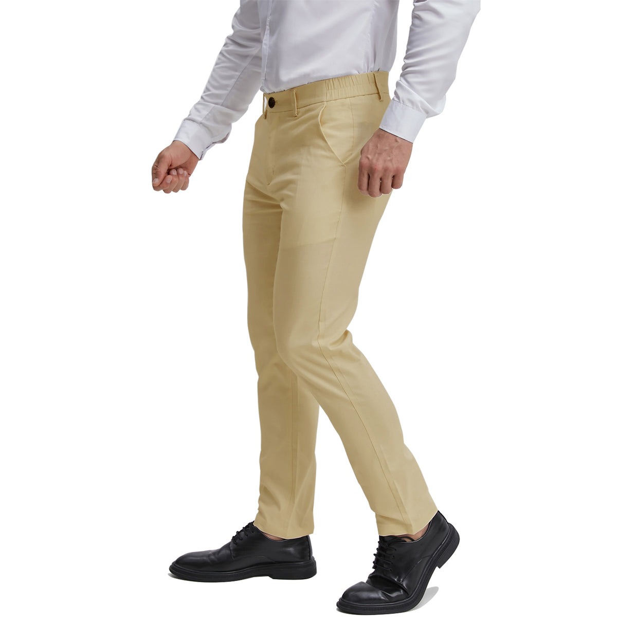 Men's flat front khaki business casual pants