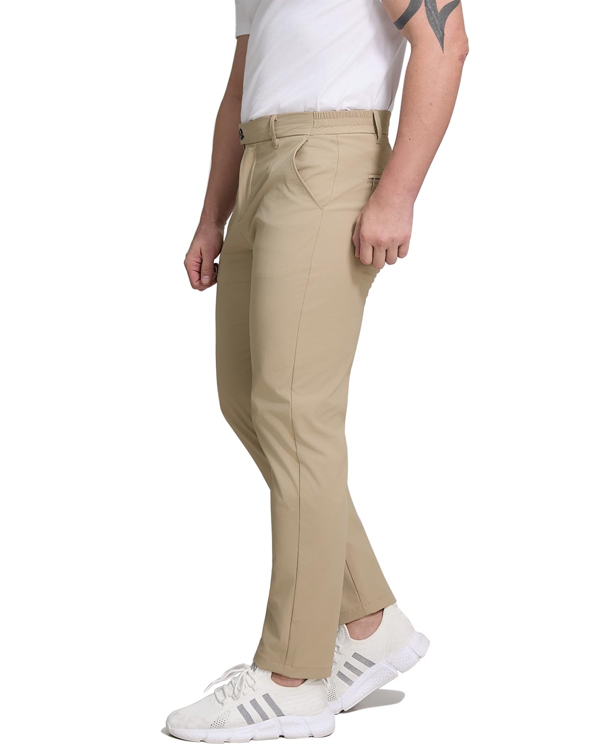 Men's khaki golf pants for golf and casual wear