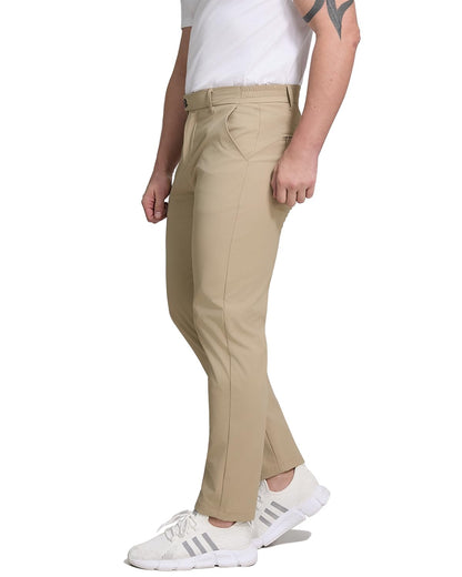 Men's khaki golf pants for golf and casual wear