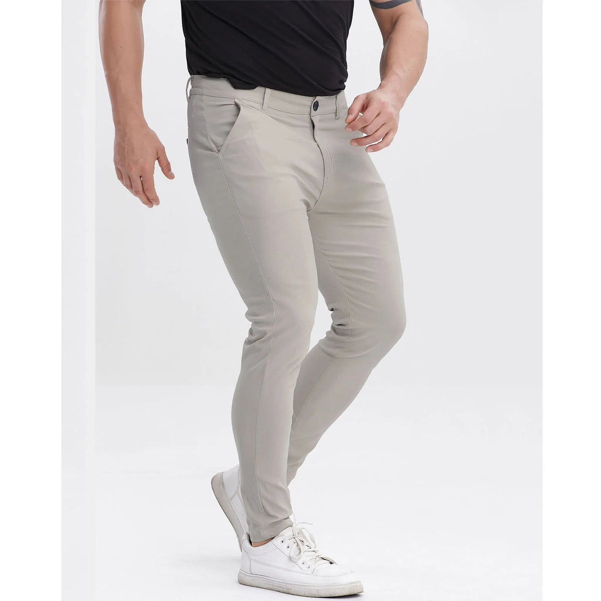 Men's Slim Fit Stretch Chinos - Business Casual Pants