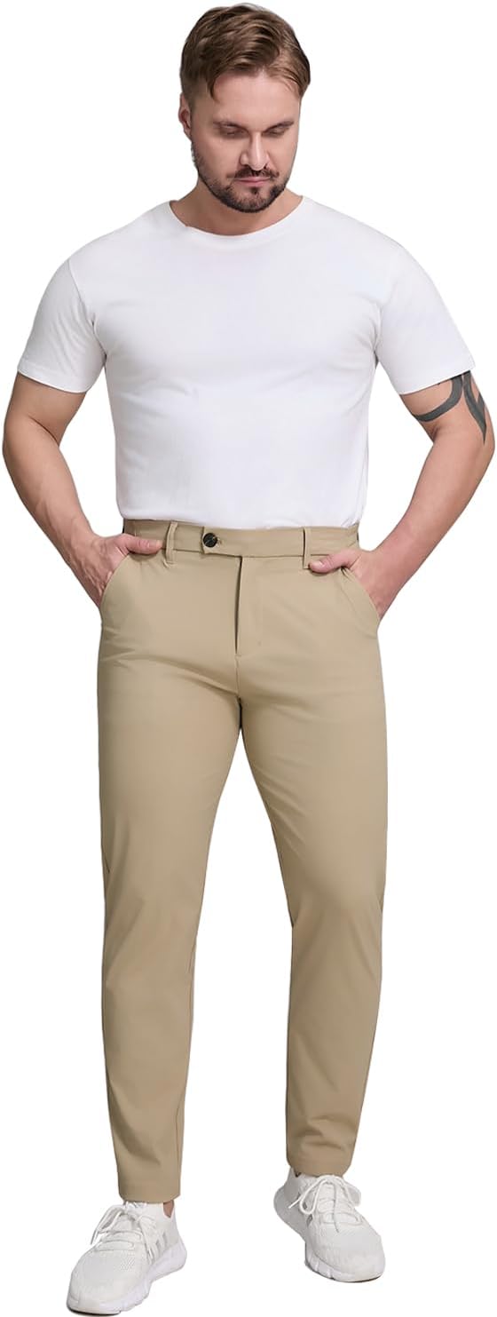 Men's stretch khaki golf pants waistband