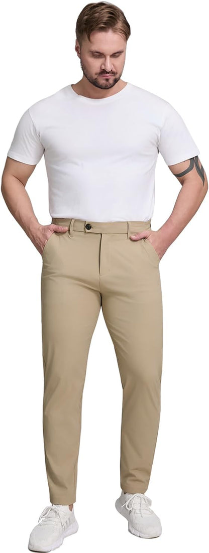 Men's stretch khaki golf pants waistband