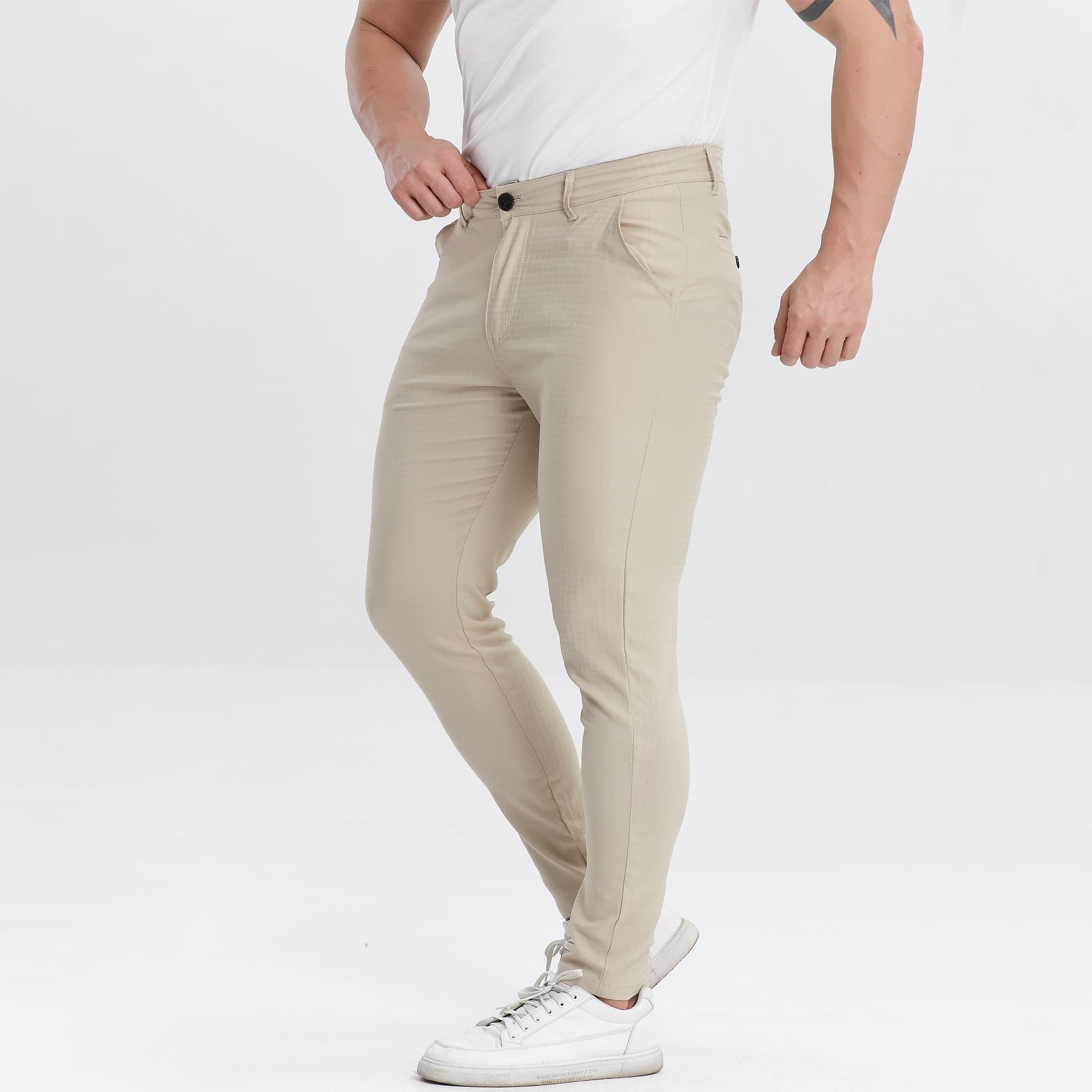 slim fit athletic dress pants for men stretchy