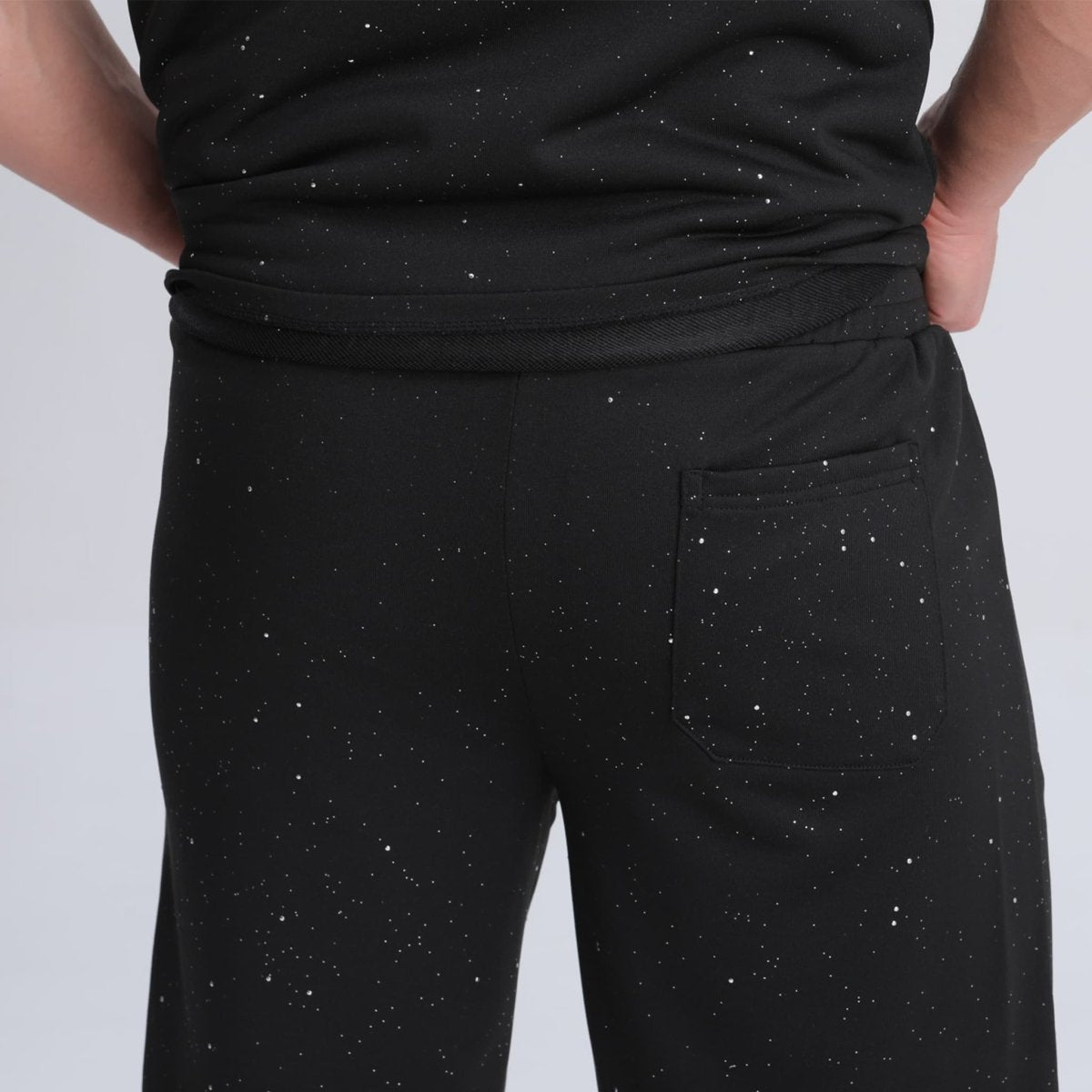 black shiny gym shorts men drawstring