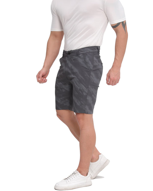 ALLELMS Mens Camouflage Shorts Skinny Stretch 9 inch inseam Shorts