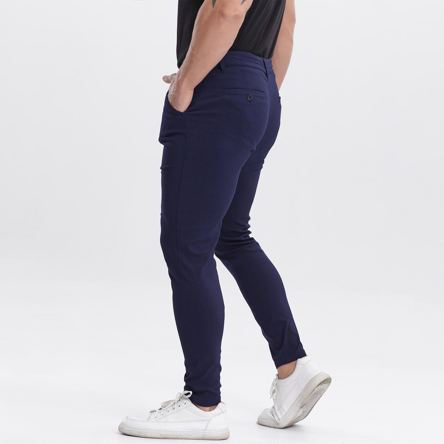 navy blue chino pants for men slim fit
