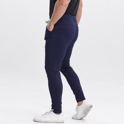 navy blue chino pants for men slim fit