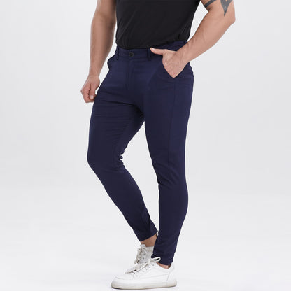 navy blue chinos pants men stretch