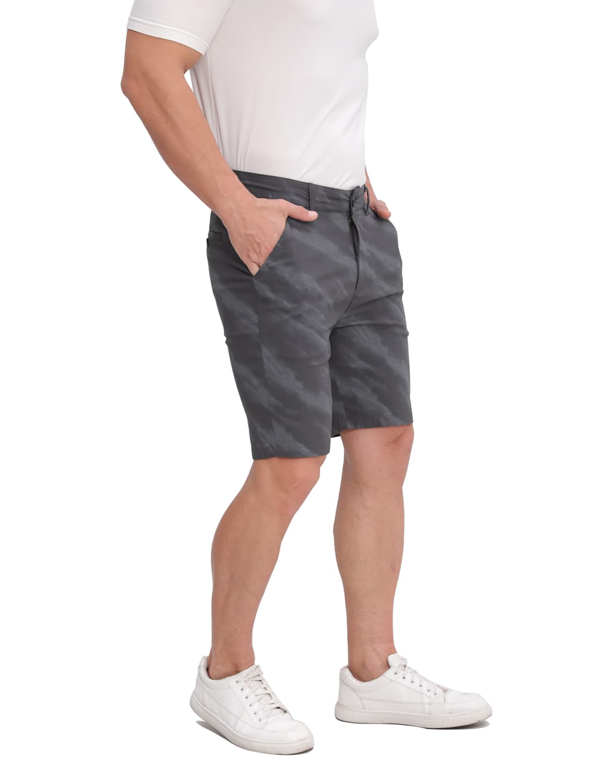 ALLELMS Mens Camouflage Shorts Skinny Stretch 9 inch inseam Shorts