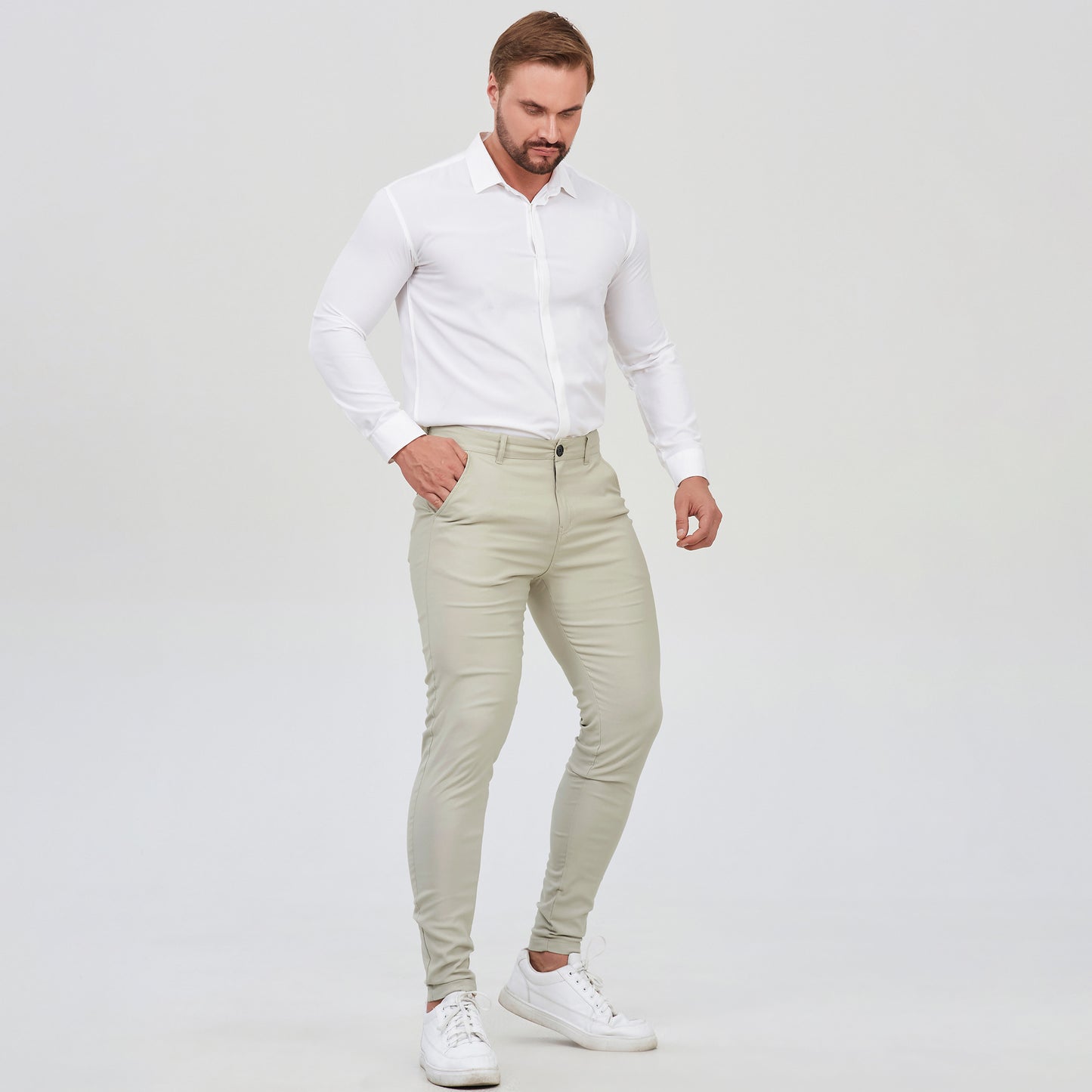 dress khaki pants for men slim fit stretchy