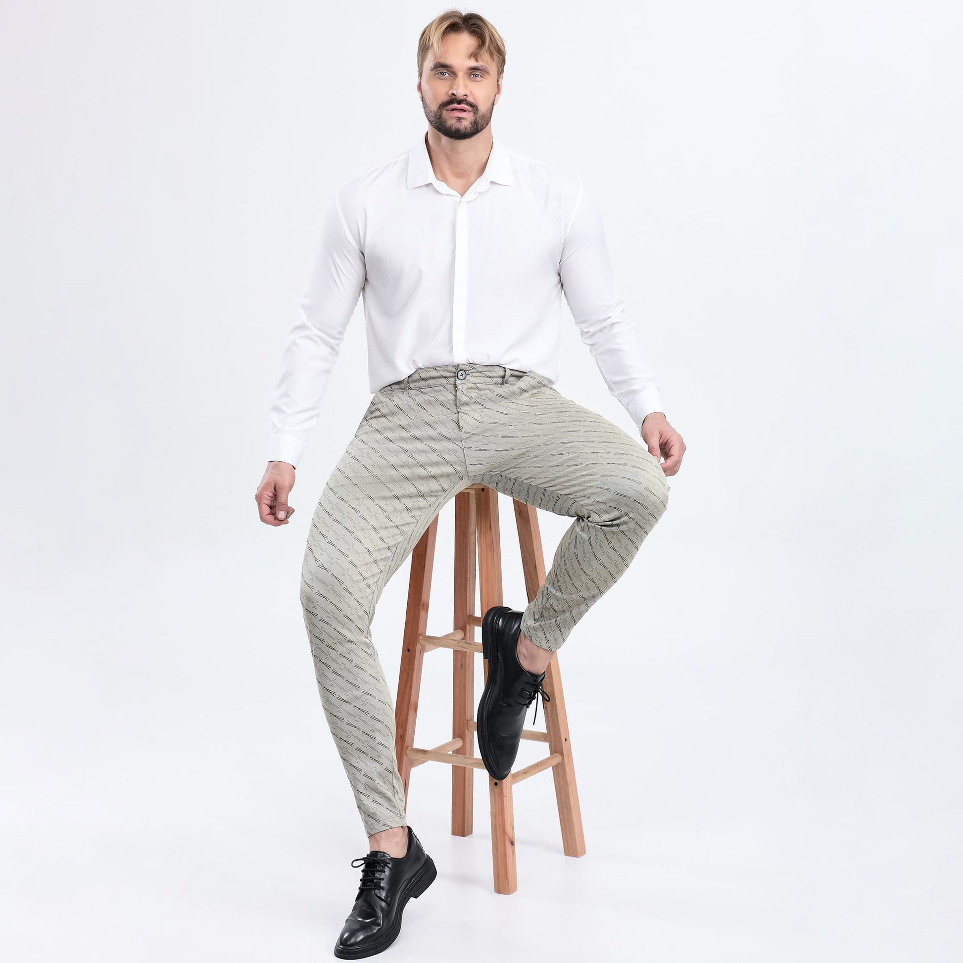 khaki trousers men slim fit stretchy