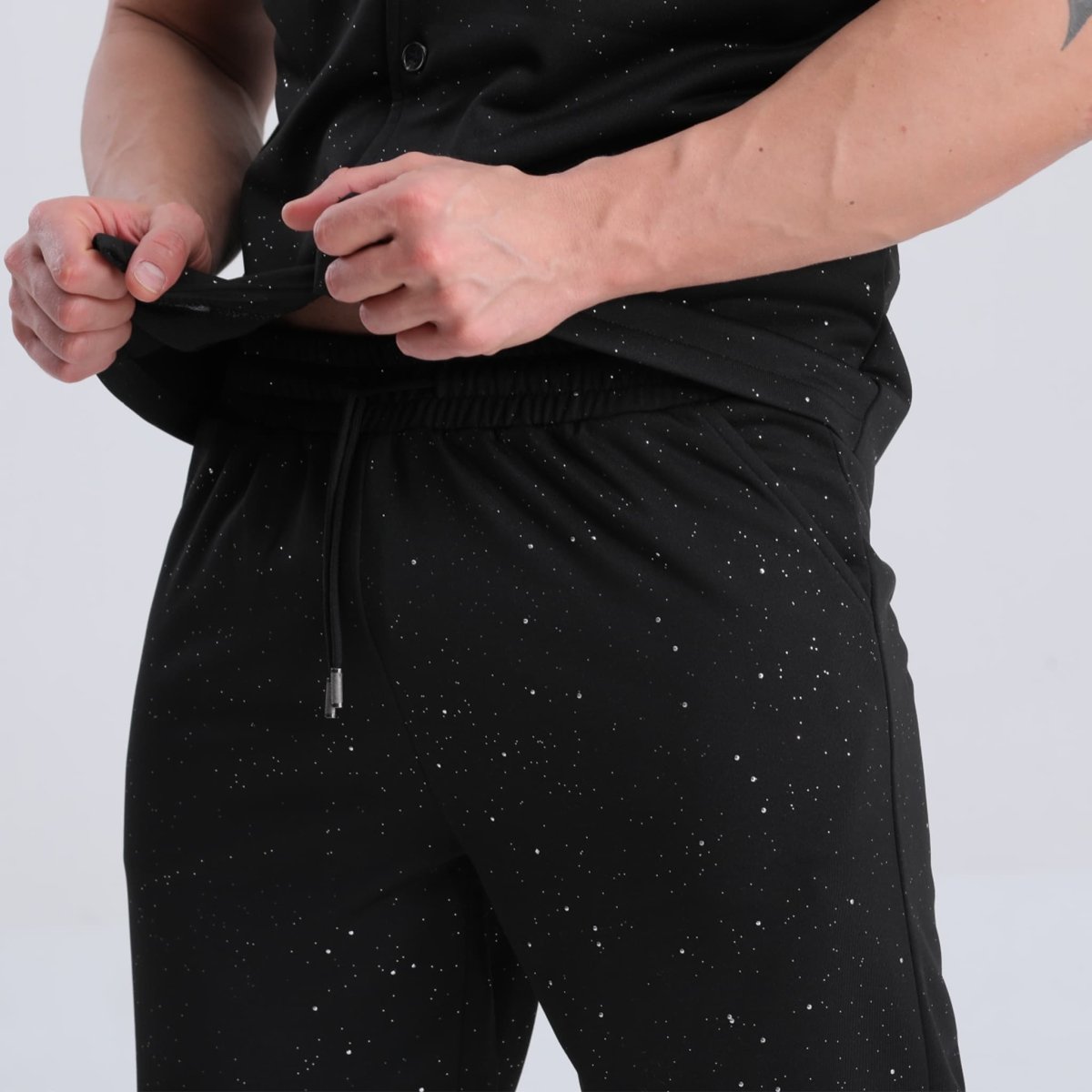 shiny lounge shorts men drawstring