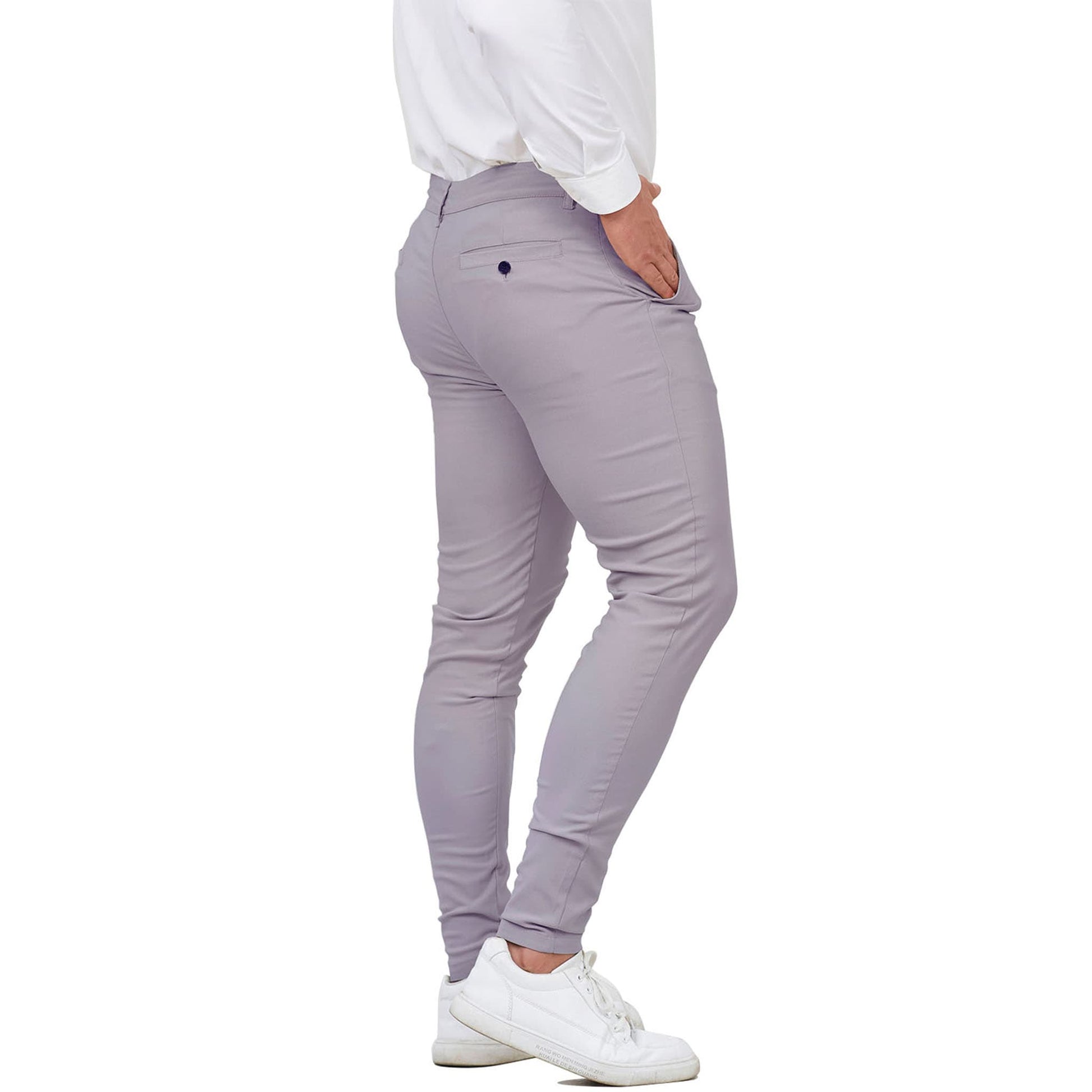 gray blue men's chinos slim fit stretchy 