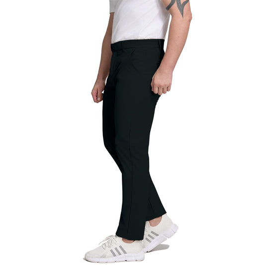 Men's lightweight stretch black golf pants