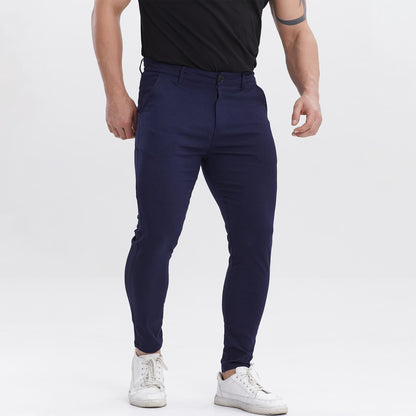 navy blue men slim fit chinos