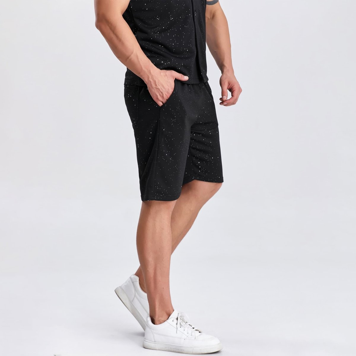 men two piece outfits sets button down sparkling