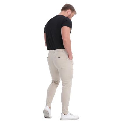 Men's champagne chinos business casual outfit