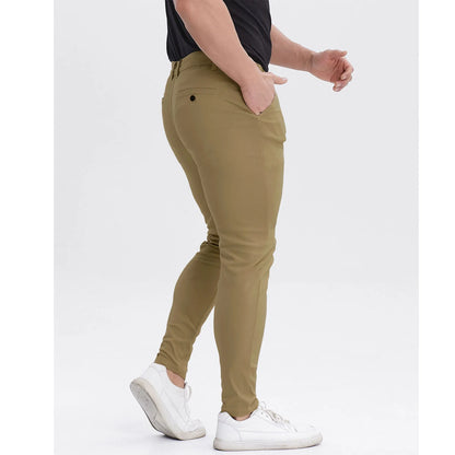 Men's Slim Fit Stretch Chinos - Ginger Rust Business Casual Pants
