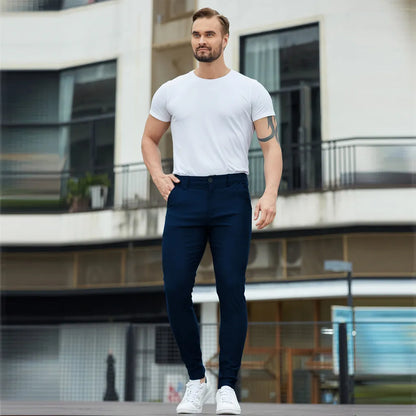 Men's Slim Fit Stretch Chinos Navy Blue