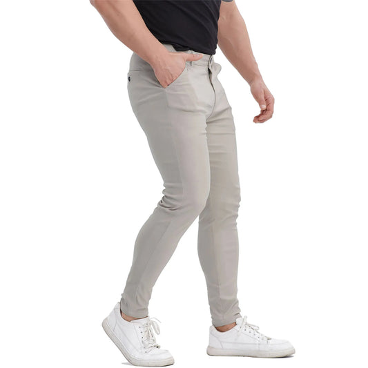 Men's slim fit stretch chinos for business casual wear