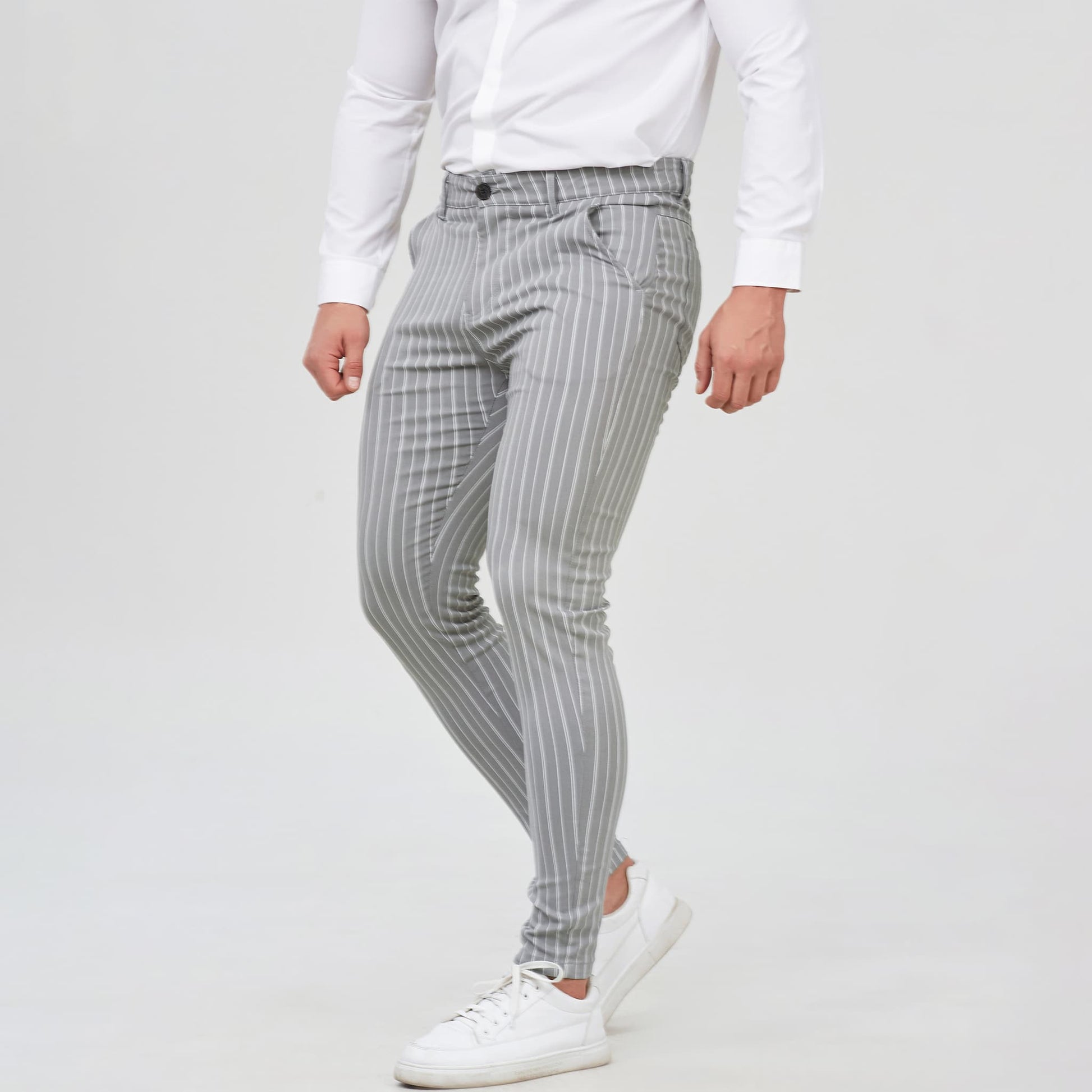 grey striped mens dress pants slim fit stretchy