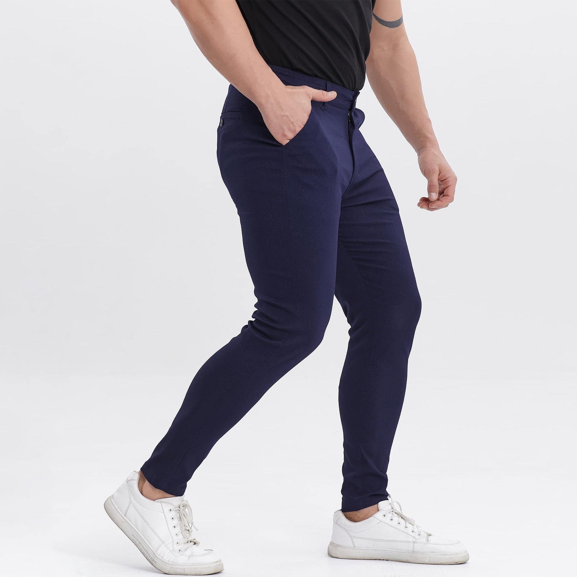 navy blue mens dress pants slim fit stretch