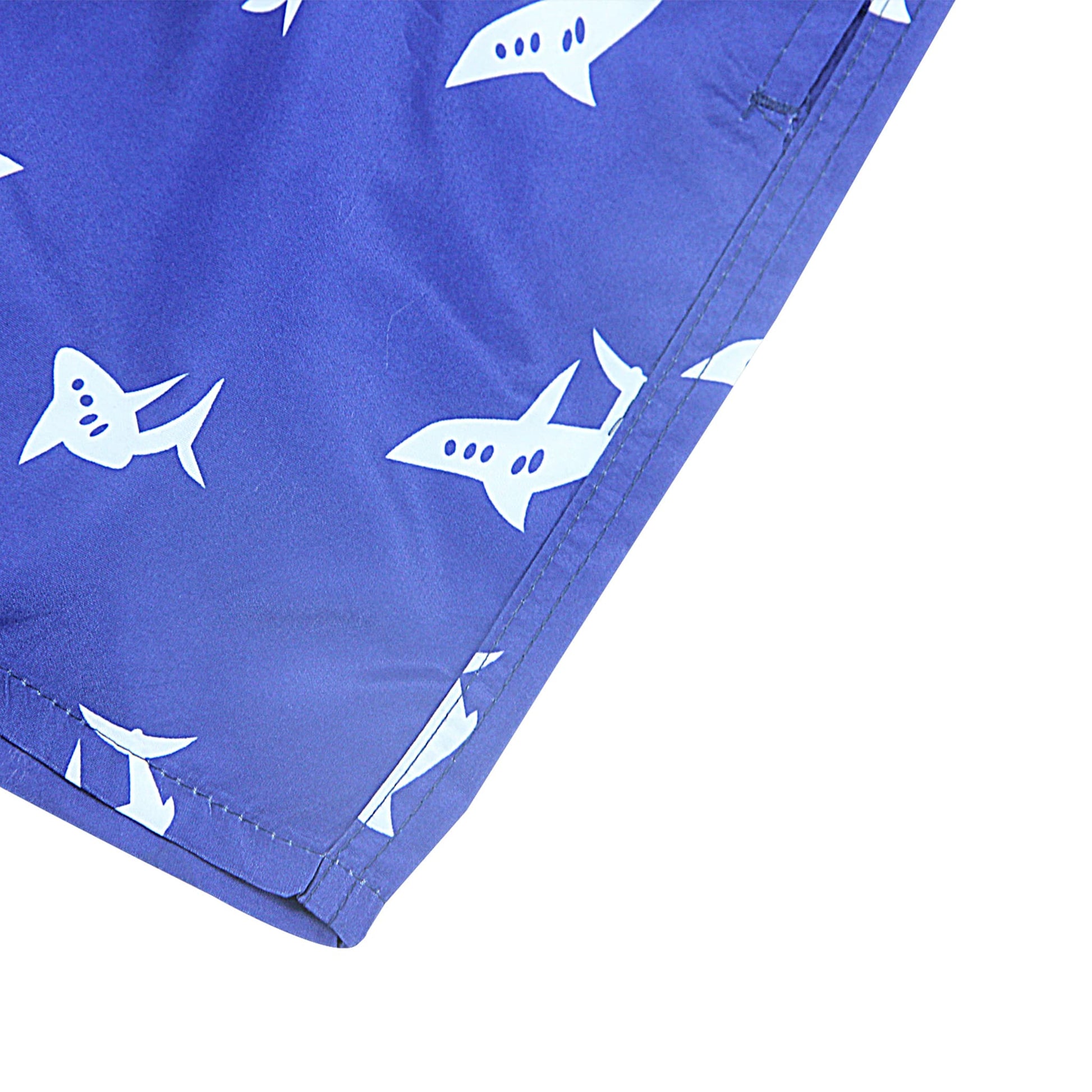 blue shark mens european swim trunks drawstring
