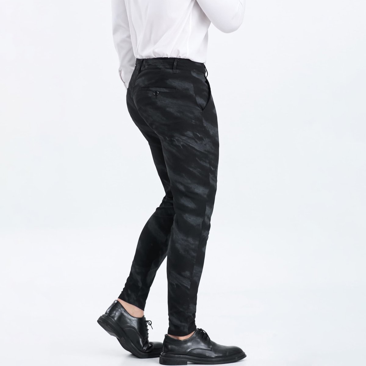 black camouflage mens pants slim fit stretchy
