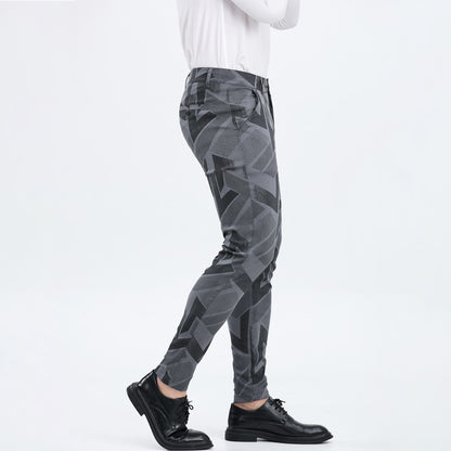 dark grey slim fit mens slacks dress stretchy