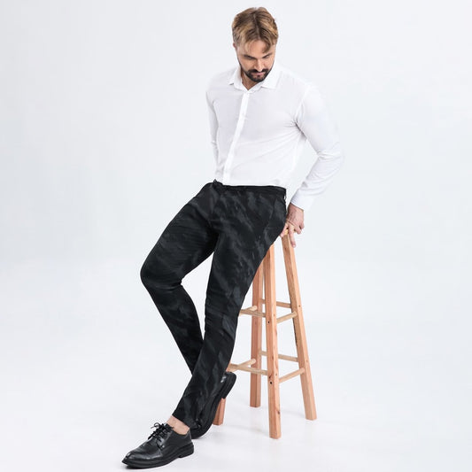 camouflage black mens stretch chino pants slim fit