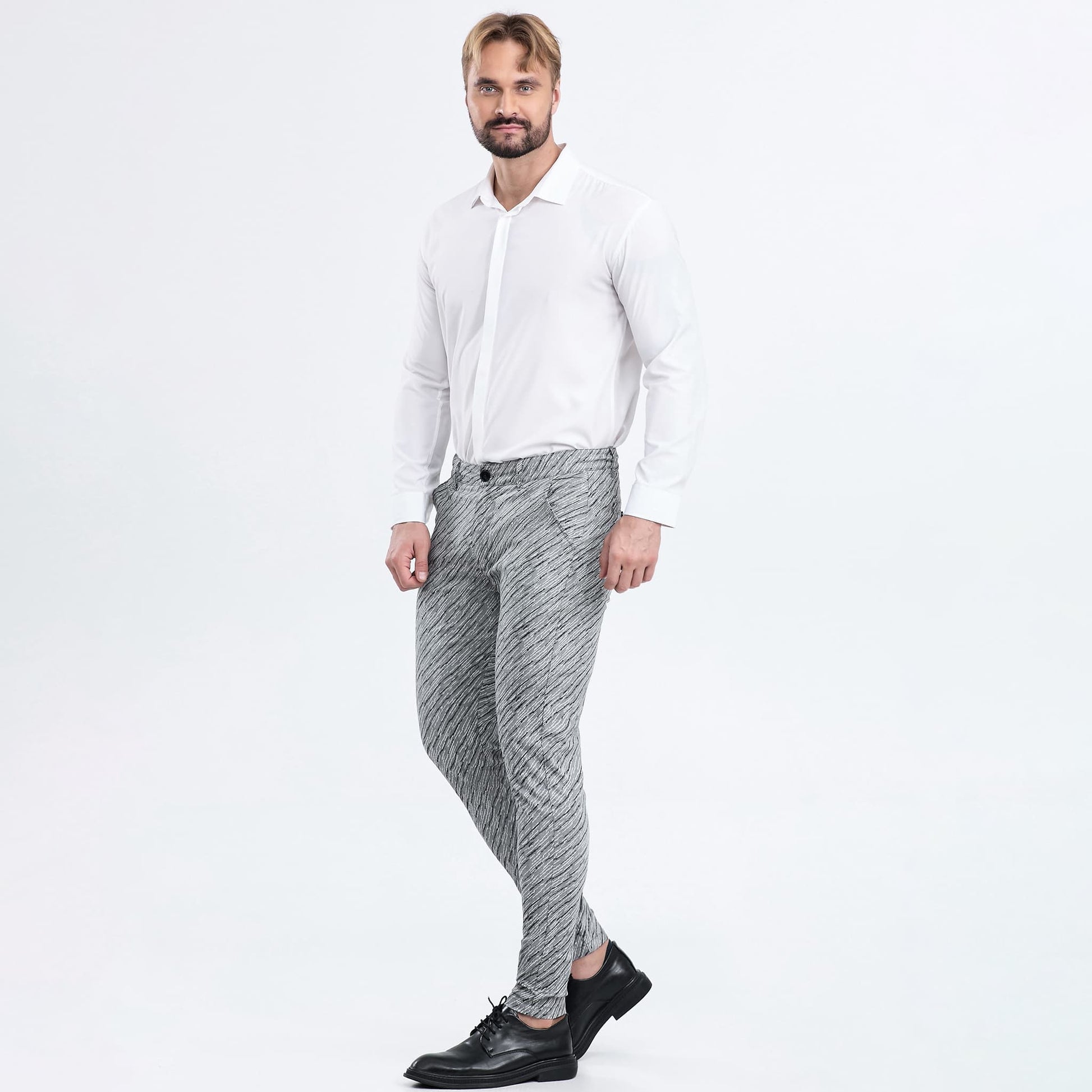 slim fit mens trousers dress pants stretchy
