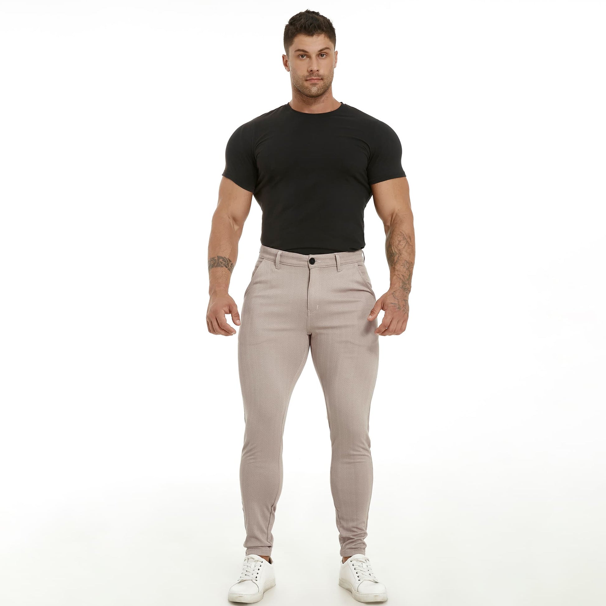 mens tweed pants slim fit stretchy