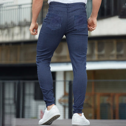 navy blue pantalones elasticos para hombre slim fit stretchy
